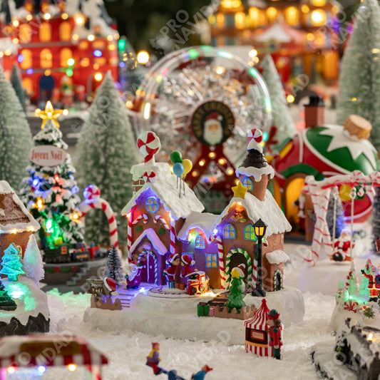 Escena Navideña "COLMAR" 11 LEDs | Musical | Movimiento