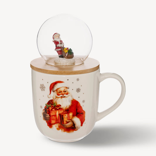 Taza con Tapa Bola de Navidad de Cerámica "NOEL" 55cl