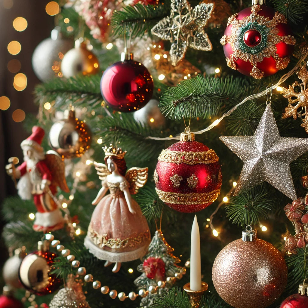 Bolas y decoraciones para árbol